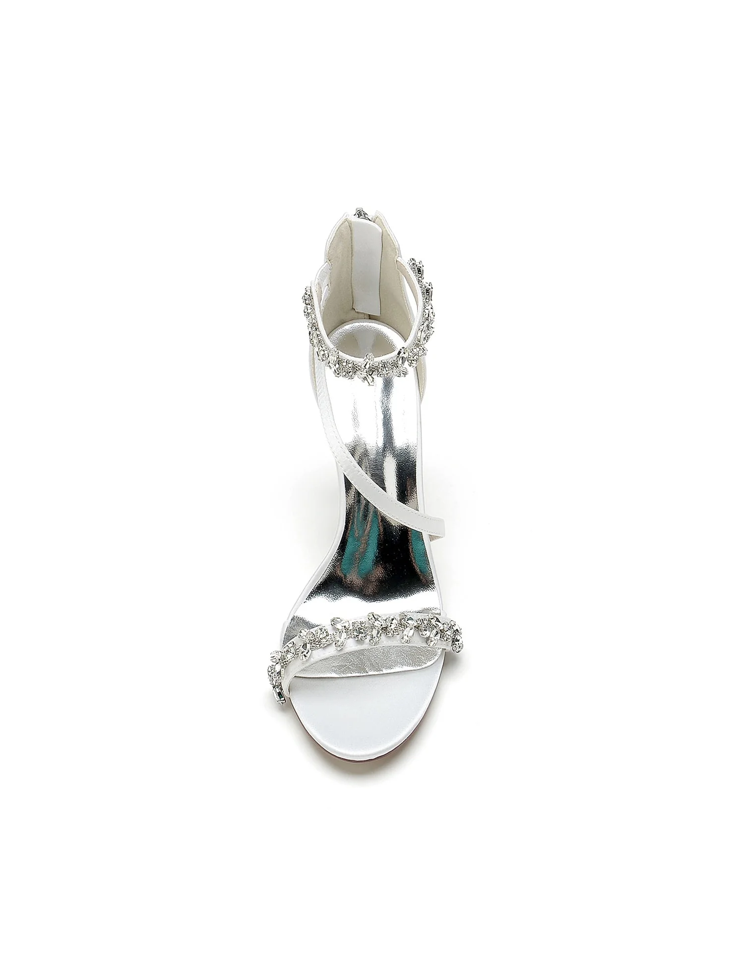 Women's Wedding Shoes Rhinestone High Heel Open Toe Bridal Shoes - Image 4