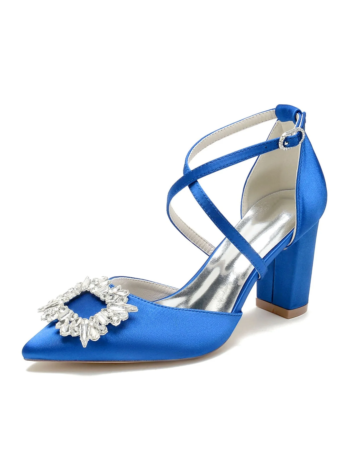 Women's Wedding Shoes Rhinestone High Heel Pointed Toe Bridal Shoes - Image 13
