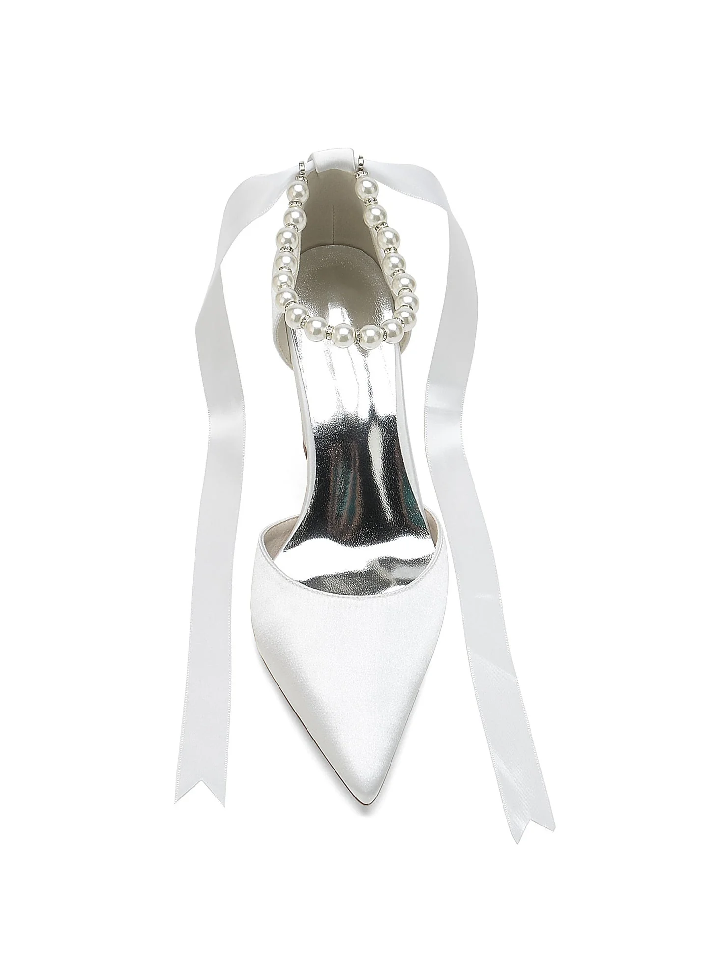Women's Wedding Shoes Rhinestone High Heel Pointed Toe Bridesmaid Shoes - Image 8