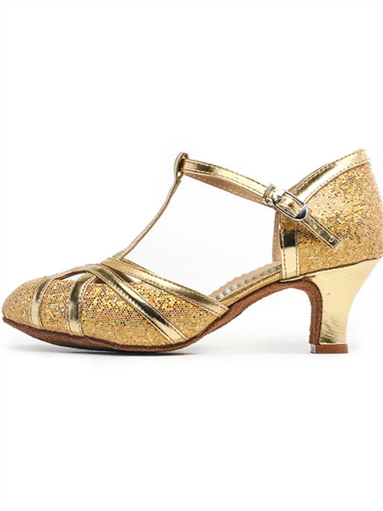 Women's Dancewear Shoes Rhinestone Low Heel Round Toe Bridal Shoes - Image 5