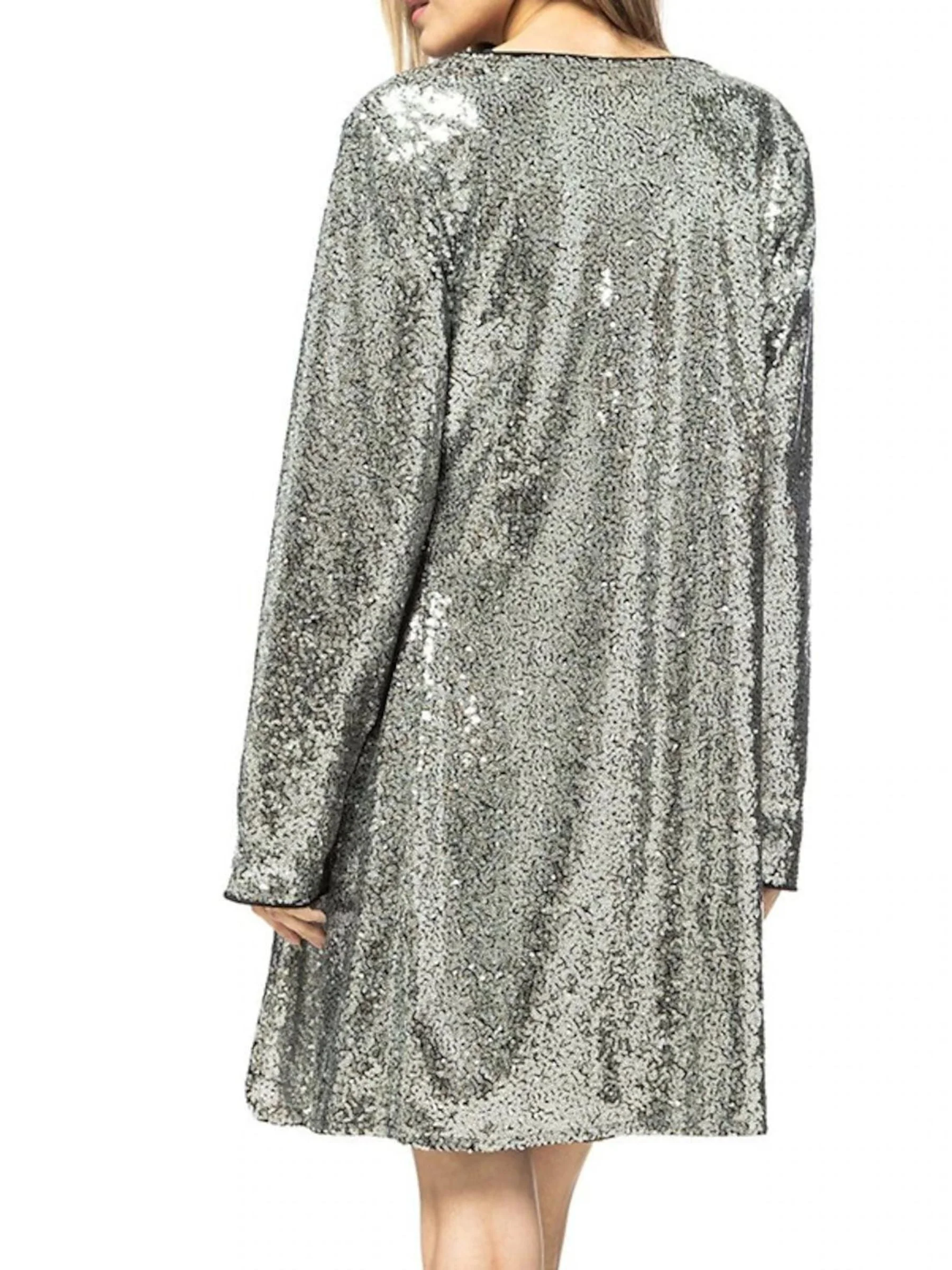 Women's Wrap Long Sleeves Sparkling Sequined Wedding Guest 's Coats / Jackets - Image 3