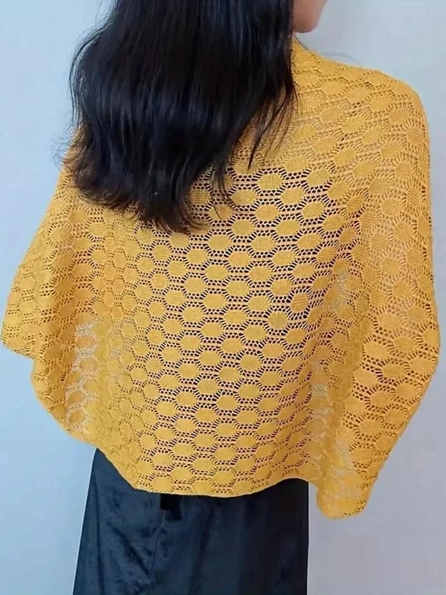 Women's Wrap Luxury Long Sleeve Knitwear with Pure colour - Image 4