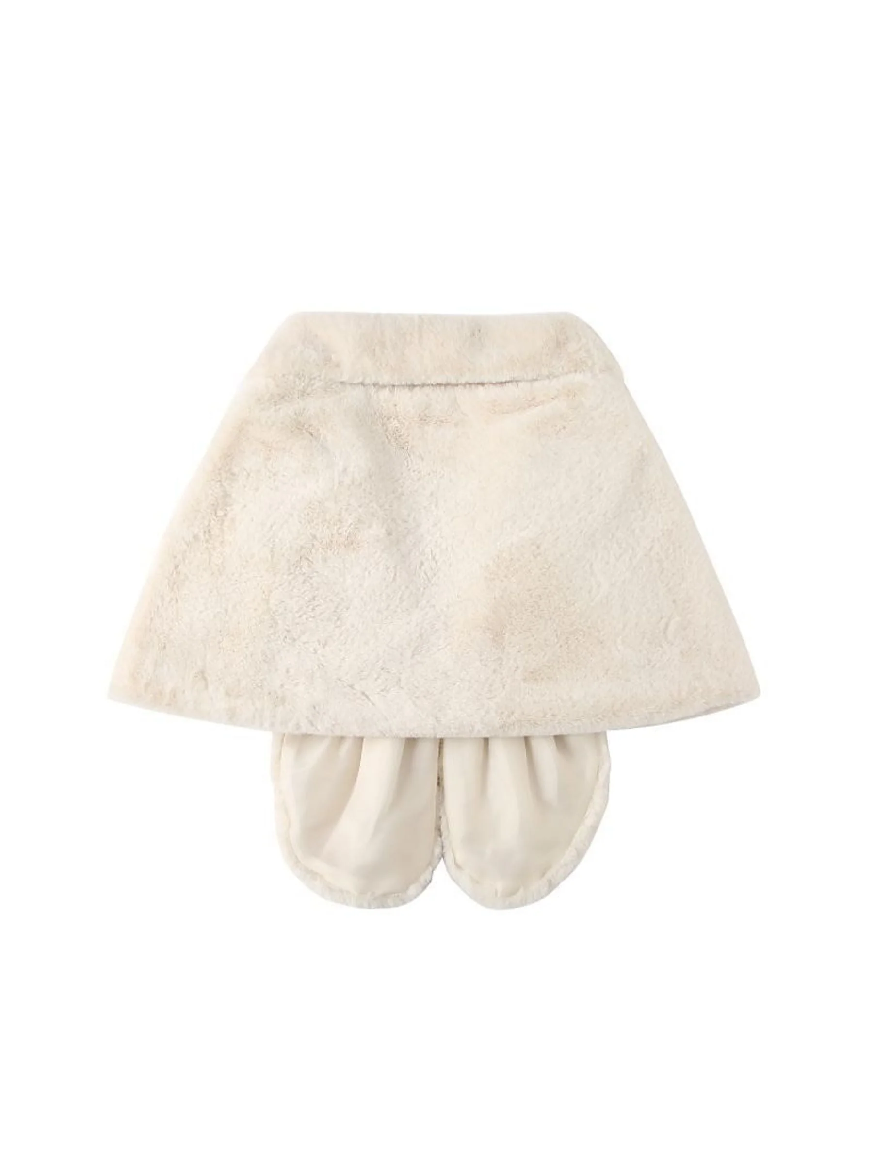 Women's Wrap Warm White Faux Fur Elegant Shawl - Image 7