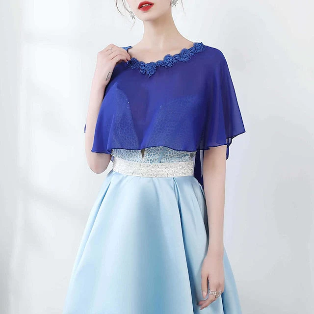 Women's Wraps Bridal's Wraps Wedding Guest 's Wraps Cape Elegant Luxury Sleeveless Polyester - Image 2